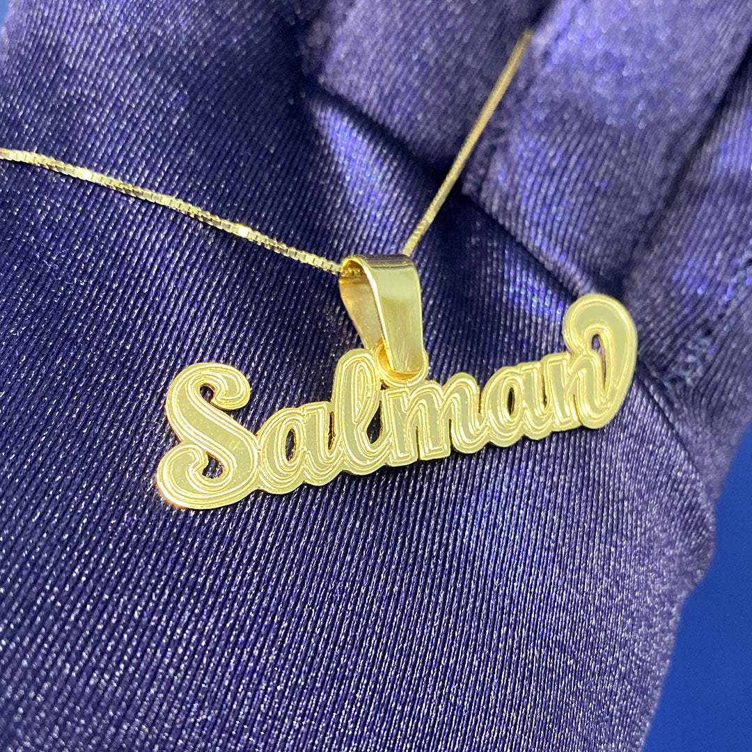 Personalized Hanging Cursive Name Plate Pendant