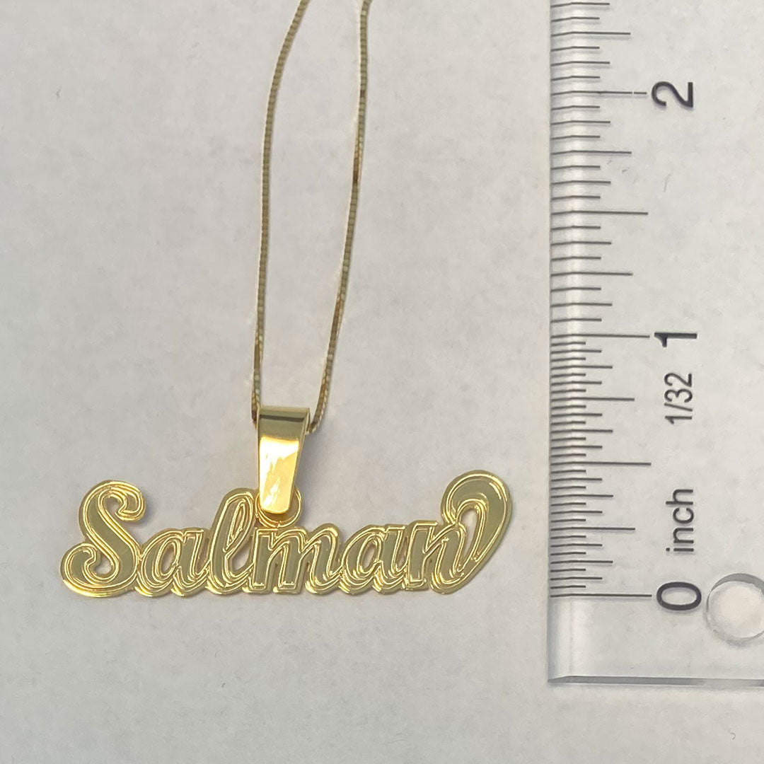 Personalized Hanging Cursive Name Plate Pendant