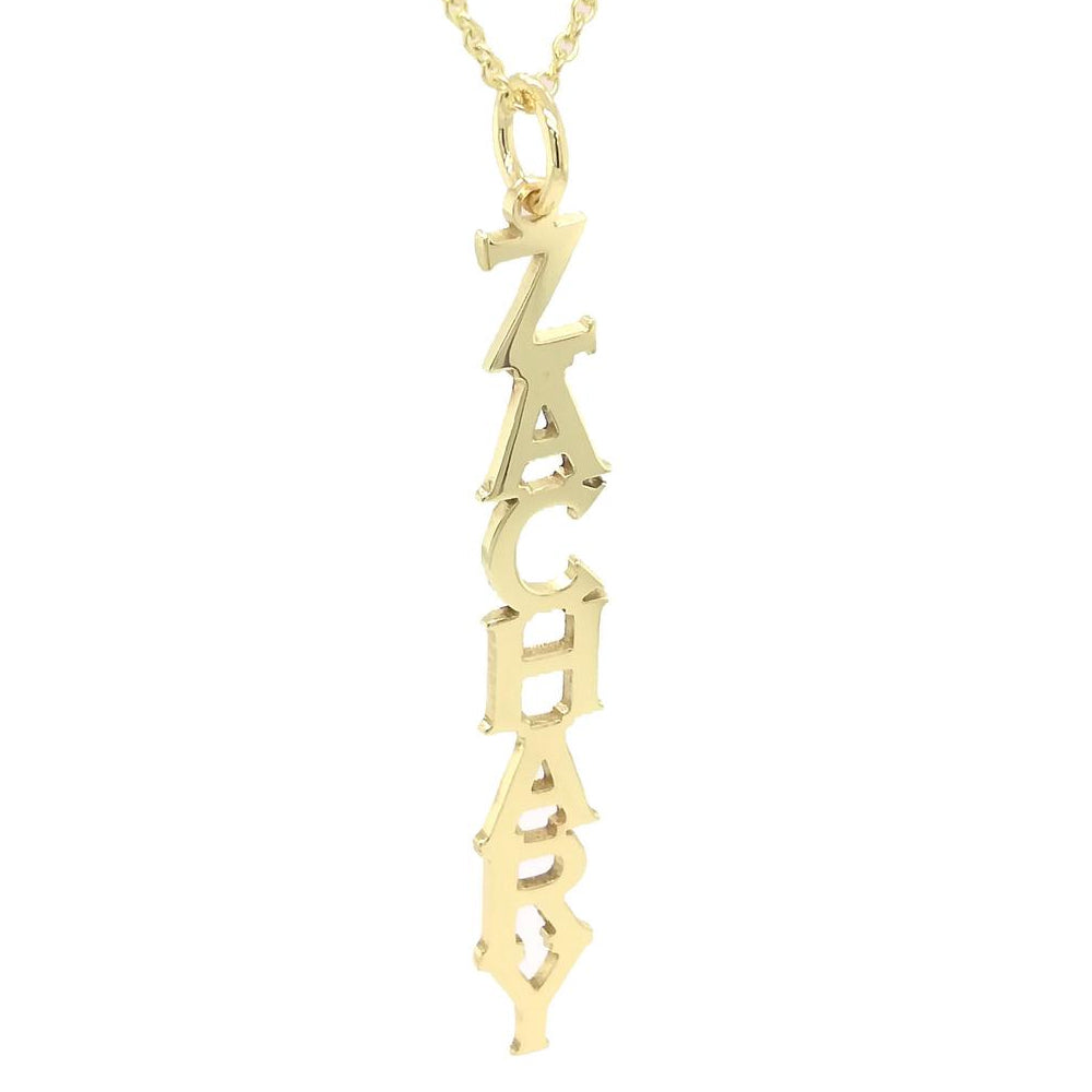 Personalized Mini Vertical Name Pendant